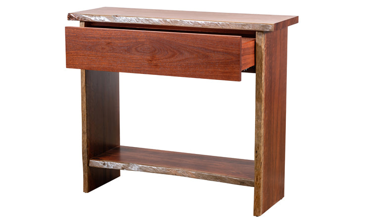 Natural Edge Hall Table - One Drawer