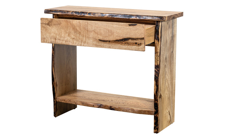 Natural Edge Hall Table - One Drawer