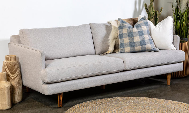 Apartment Contemporary modern lounge suite sofa upholstered fabric marri legs made in Perth WA