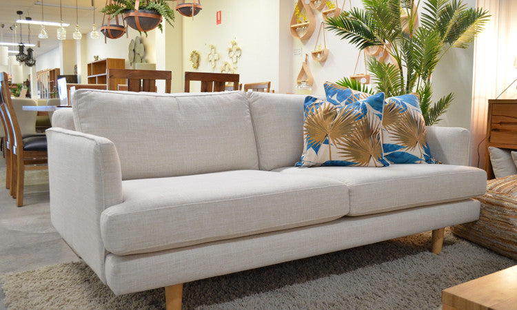 Apartment Contemporary modern lounge suite sofa upholstered fabric marri legs made in Perth WA